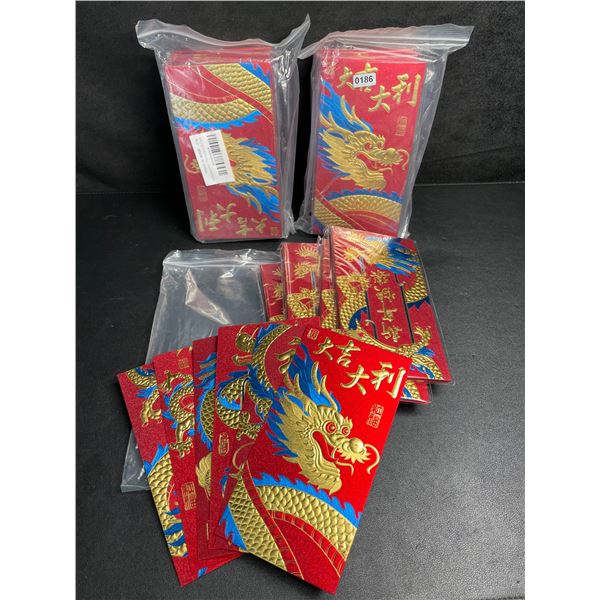 3 Packs (36PCS Each) Chinese New Year Money Envelopes/Lucky Red Money Envelopes - New