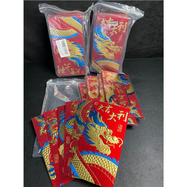 3 Packs (36PCS Each) Chinese New Year Money Envelopes/Lucky Red Money Envelopes - New