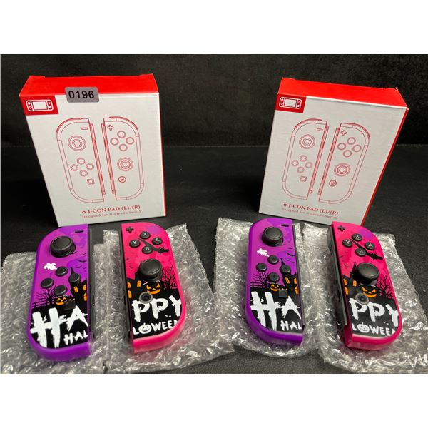 2 Boxes/Sets of L+R Joycon Controllers for Nintendo Switch (Halloween Purple/Pink Design) - New