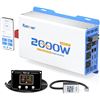 Image 1 : Kanorer 2000W 12V Pure Sine Wave Power Inverter with Smart App Monitoring/Control - BRAND NEW!