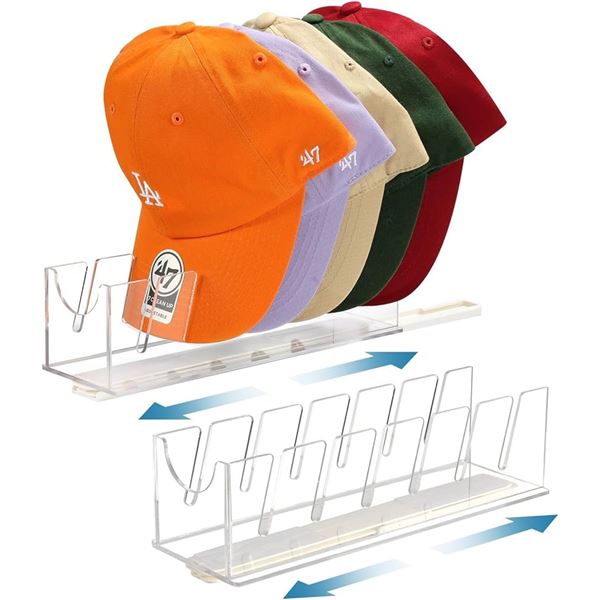 4 Boxes of Acrylic Hat Racks/Hat Storage Racks (2 Per Box/8 Rack Total) - New
