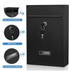 Image 5 : 1 Metal Letterbox/Mail Letter Box with Keys - For Home/Office (Black) - Brand New