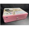 Image 3 : 1 Metal Cash Box/Money Lock Box with Key - Pink - Portable Money Box - New Sealed