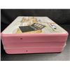 Image 4 : 1 Metal Cash Box/Money Lock Box with Key - Pink - Portable Money Box - New Sealed