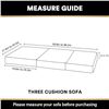 Image 3 : 3-Pack of Stretch Velvet Couch Cushion Covers for Individual Couch Cushions - Grey - New