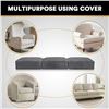 Image 6 : 3-Pack of Stretch Velvet Couch Cushion Covers for Individual Couch Cushions - Grey - New