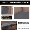 Image 8 : 3-Pack of Stretch Velvet Couch Cushion Covers for Individual Couch Cushions - Grey - New
