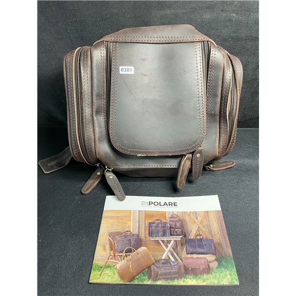 Polare Travel Bag Full Grain Leather - Dark Brown - New with Tags!