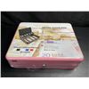 Image 2 : 1 Metal Cash Box/Money Lock Box with Key - Pink - Portable Money Box - New Sealed