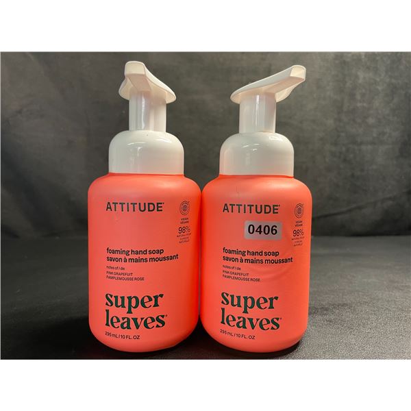 Lot of 2 ATTITUDE Super Leaves Foaming Hand Soap (295ml) Pink Grapefruit - New