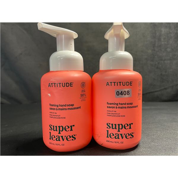 Lot of 2 ATTITUDE Super Leaves Foaming Hand Soap (295ml) Pink Grapefruit - New
