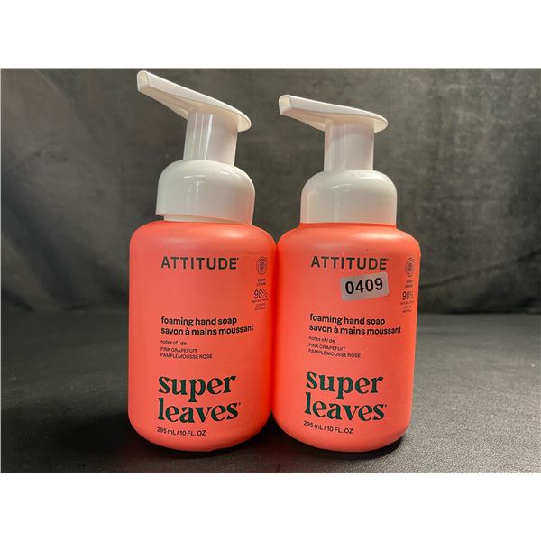 Lot of 2 ATTITUDE Super Leaves Foaming Hand Soap (295ml) Pink Grapefruit - New