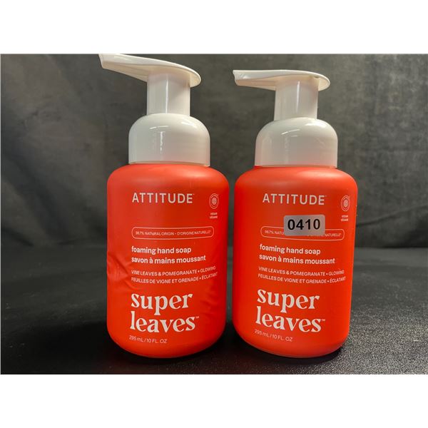 Lot of 2 ATTITUDE Super Leaves Foaming Hand Soap (295ml) Vine Leaves & Pomegranate - New