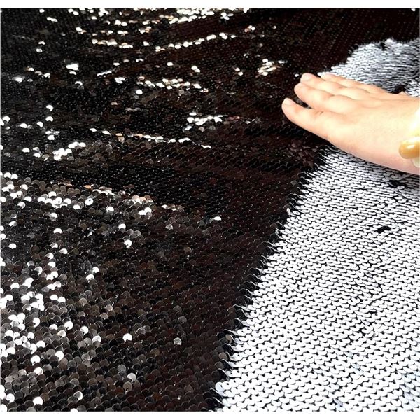 Black and White Sequin Sensory Play Wall/Mat for Tactile Stimulation - 2 Yards - New