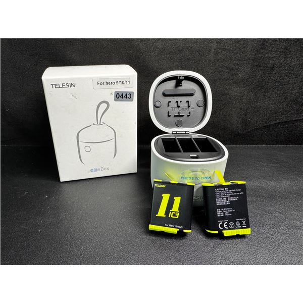Telesin AllinBox with x2 Rechargeable Batteries with Battery Charger/Micro SD Card Reader - New