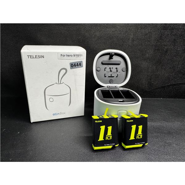 Telesin AllinBox with x2 Rechargeable Batteries with Battery Charger/Micro SD Card Reader - New