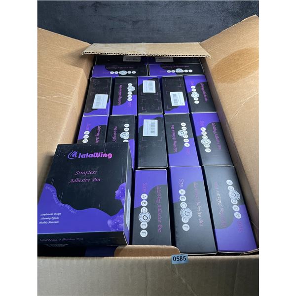 Box of 38 LalaWing Strapless Adhesive Bras for Women - Brand New