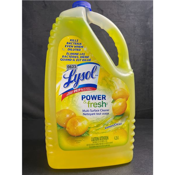 Lysol Power&Fresh Multi-Surface Cleaner - Lemon Scent (4.26L Large Jug) - New