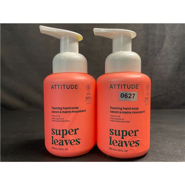 Lot of 2 ATTITUDE Super Leaves Foaming Hand Soap (295ml) Pink Grapefruit - New