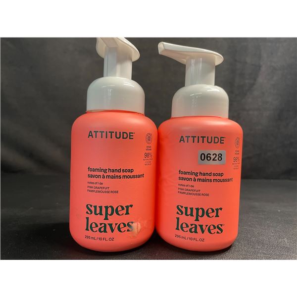 Lot of 2 ATTITUDE Super Leaves Foaming Hand Soap (295ml) Pink Grapefruit - New