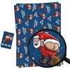 Image 5 : 4 Packs of Funny Mooning Santa Christmas Wrapping Paper Sheets (2 Sheets/Gift Tags Each) - New