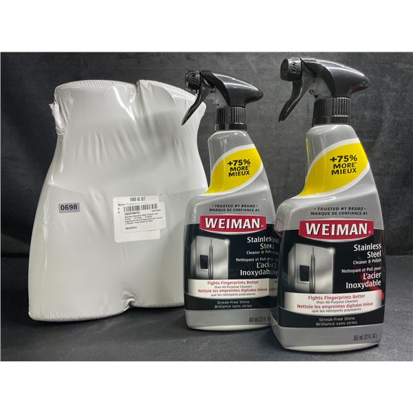 Lot of 4 Weiman Stainless Steel Cleaner & Polish (2 x 2-Packs) 651ml Spray Bottles - New
