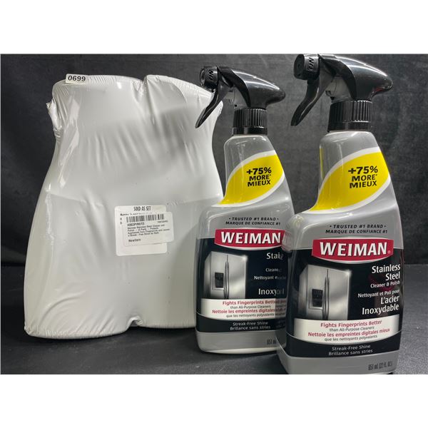 Lot of 4 Weiman Stainless Steel Cleaner & Polish (2 x 2-Packs) 651ml Spray Bottles - New