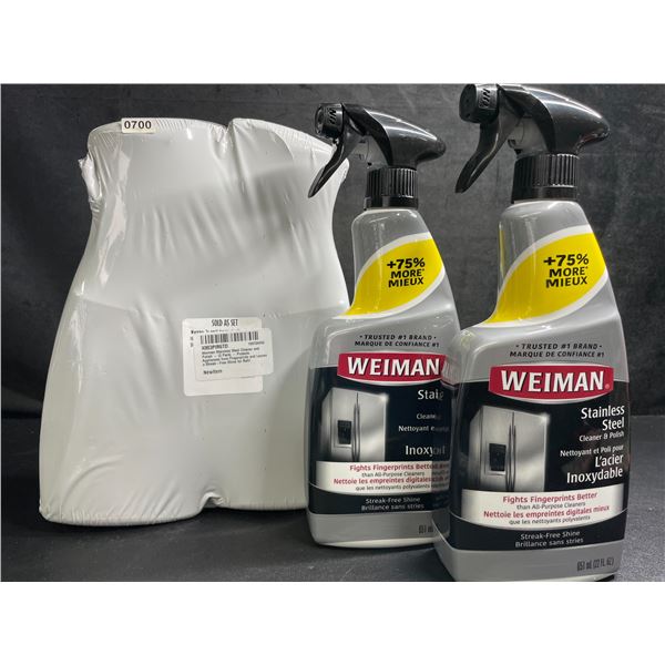 Lot of 4 Weiman Stainless Steel Cleaner & Polish (2 x 2-Packs) 651ml Spray Bottles - New