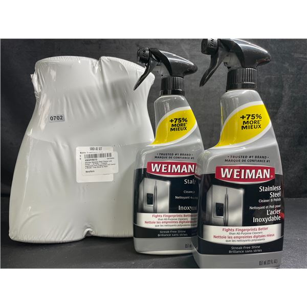 Lot of 4 Weiman Stainless Steel Cleaner & Polish (2 x 2-Packs) 651ml Spray Bottles - New