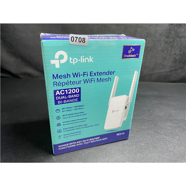 TP-Link AC1200 Mesh Wi-Fi Extender/WiFi Booster - Works with Any WiFi Router - New Sealed!