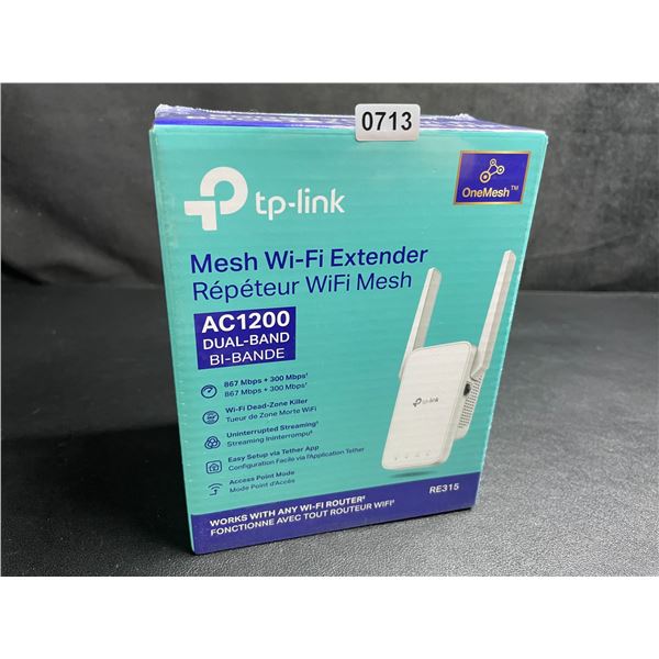 TP-Link AC1200 Mesh Wi-Fi Extender/WiFi Booster - Works with Any WiFi Router - New Sealed!