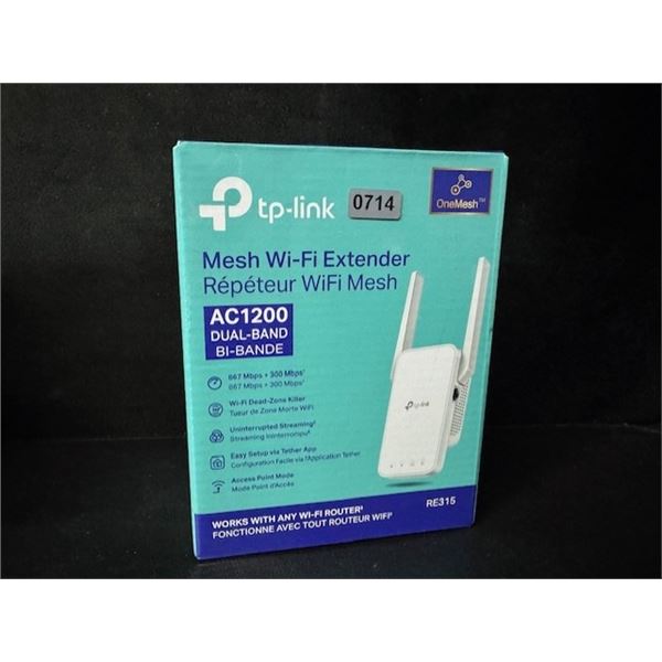 TP-Link AC1200 Mesh Wi-Fi Extender/WiFi Booster - Works with Any WiFi Router - New Sealed!