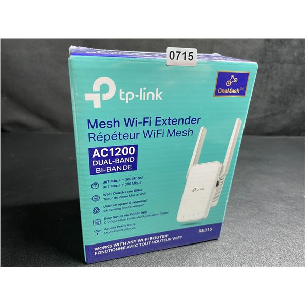 TP-Link AC1200 Mesh Wi-Fi Extender/WiFi Booster - Works with Any WiFi Router - New Sealed!