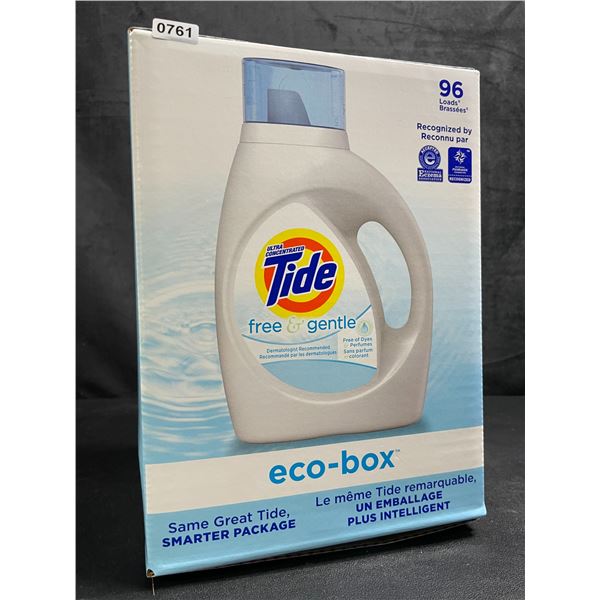Tide Ultra Concentrated Free & Gentle Eco-Box Liquid Laundry Detergent - 3.1L/96 Loads - New