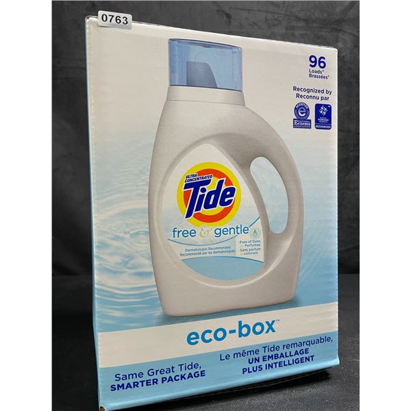 Tide Ultra Concentrated Free & Gentle Eco-Box Liquid Laundry Detergent - 3.1L/96 Loads - New