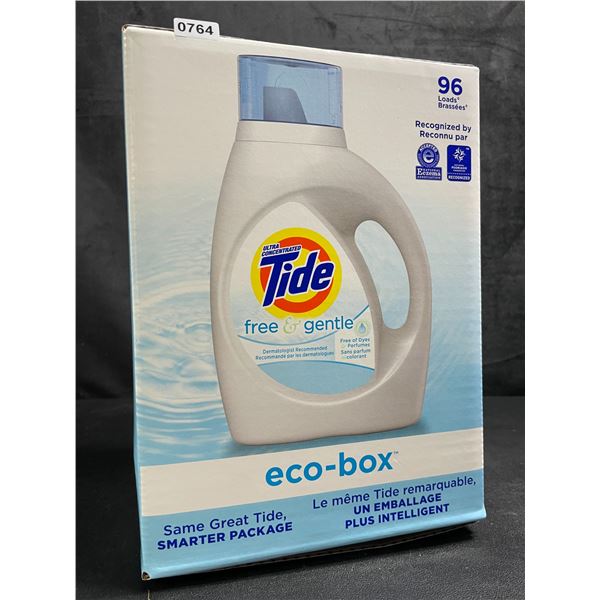 Tide Ultra Concentrated Free & Gentle Eco-Box Liquid Laundry Detergent - 3.1L/96 Loads - New