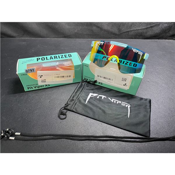 2 Pairs of Kids/Youth Pit Viper Polarized Sunglasses (For Ages 2-6yrs) - New