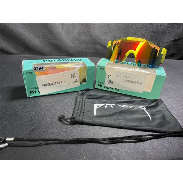 2 Pairs of Kids/Youth Pit Viper Polarized Sunglasses (For Ages 2-6yrs) - New