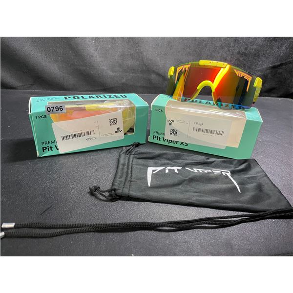 2 Pairs of Kids/Youth Pit Viper Polarized Sunglasses (For Ages 2-6yrs) - New