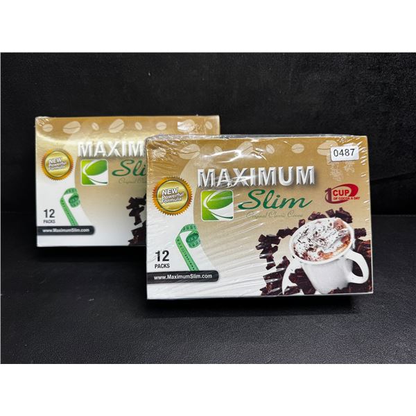 Lot of 2 Maximum Slim Premium Espresso Coffee - Promotes Fat Burning/Energy & Focus - New
