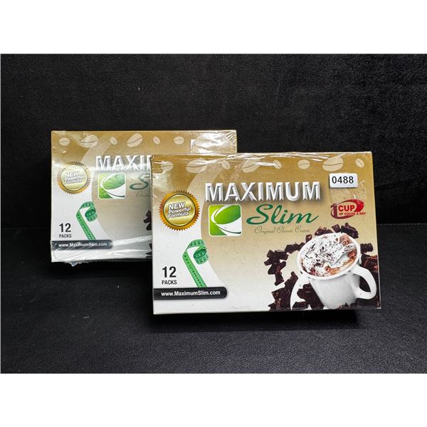 Lot of 2 Maximum Slim Premium Espresso Coffee - Promotes Fat Burning/Energy & Focus - New