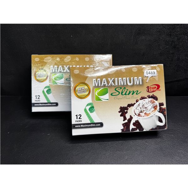 Lot of 2 Maximum Slim Premium Espresso Coffee - Promotes Fat Burning/Energy & Focus - New