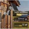 Image 3 : LaxiHub 3MP Outdoor WiFi Battery Security Camera Kit with Solar Panel (W2 Kit1) - New Sealed!