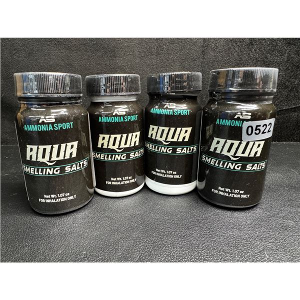 Lot of 4 Ammonia Sport Smelling Salts for Gym/Waking Up/Mental Alertness - New