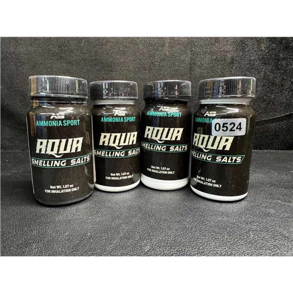 Lot of 4 Ammonia Sport Smelling Salts for Gym/Waking Up/Mental Alertness - New