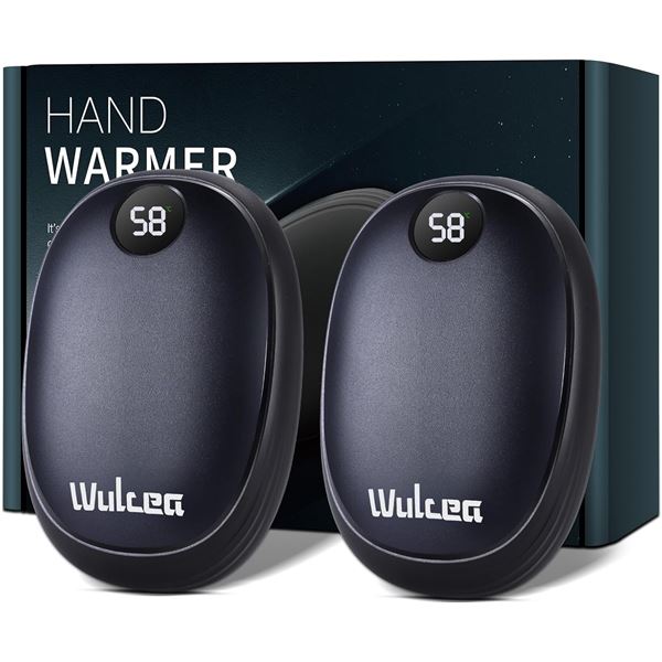 Lot of 2 Wulcea Portable Rechargeable Hand Warmers/Power Banks (5,000mAh) - New!