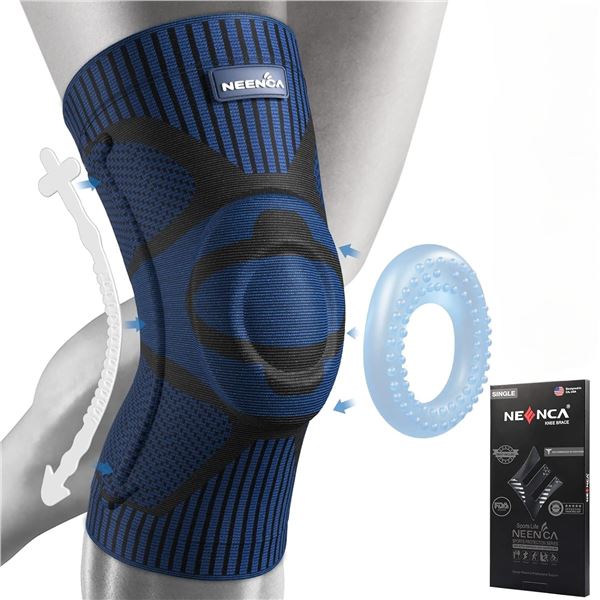 2 Neenca Knee Braces (4XL) Knee Compression Sleeves for Pain/Injury/Sports - New