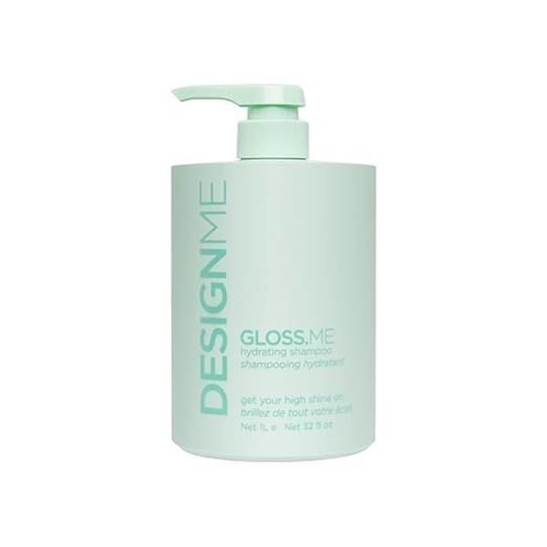 DesignMe Gloss.Me Hydrating Shampoo (1L Bottle) Moisturizing Shampoo with Argan Oil for Dry Hair