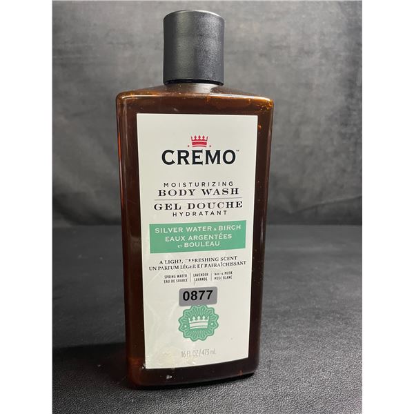 CREMO Moisturizing Body Wash (473ml) Silver Water & Birch - A Light Refreshing Scent - New