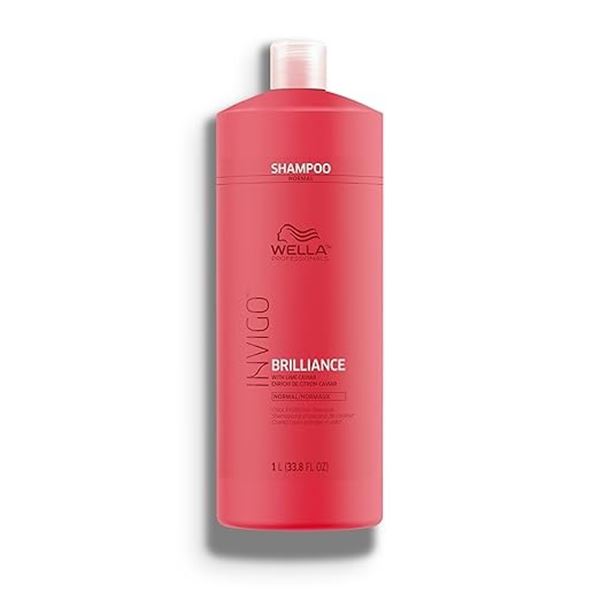 WELLA Professionals INVIGO Brilliance Color Protection Shampoo (1L) With Lime Caviar - New